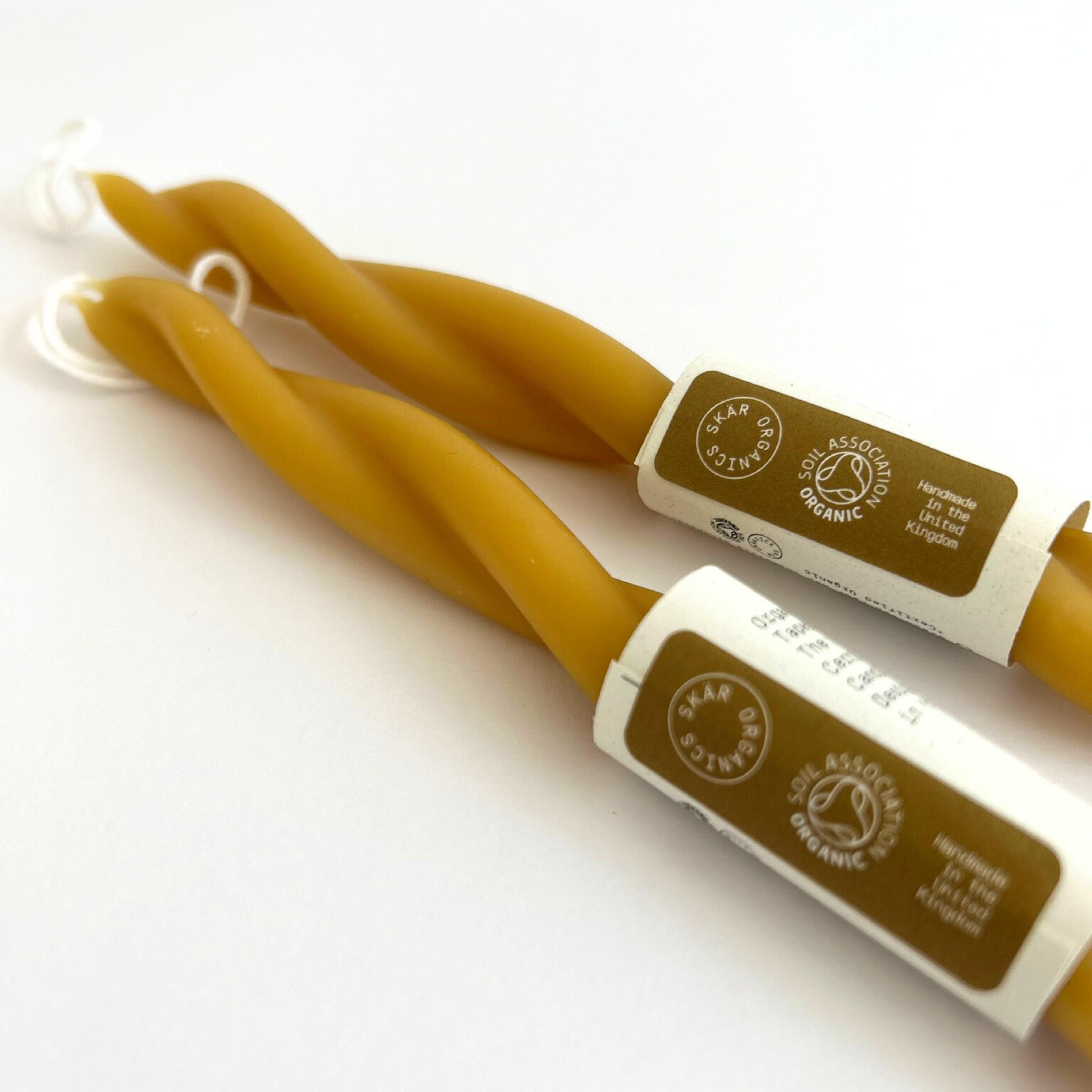 Skär Organics Beeswax Twisted Candle 10"- Single
